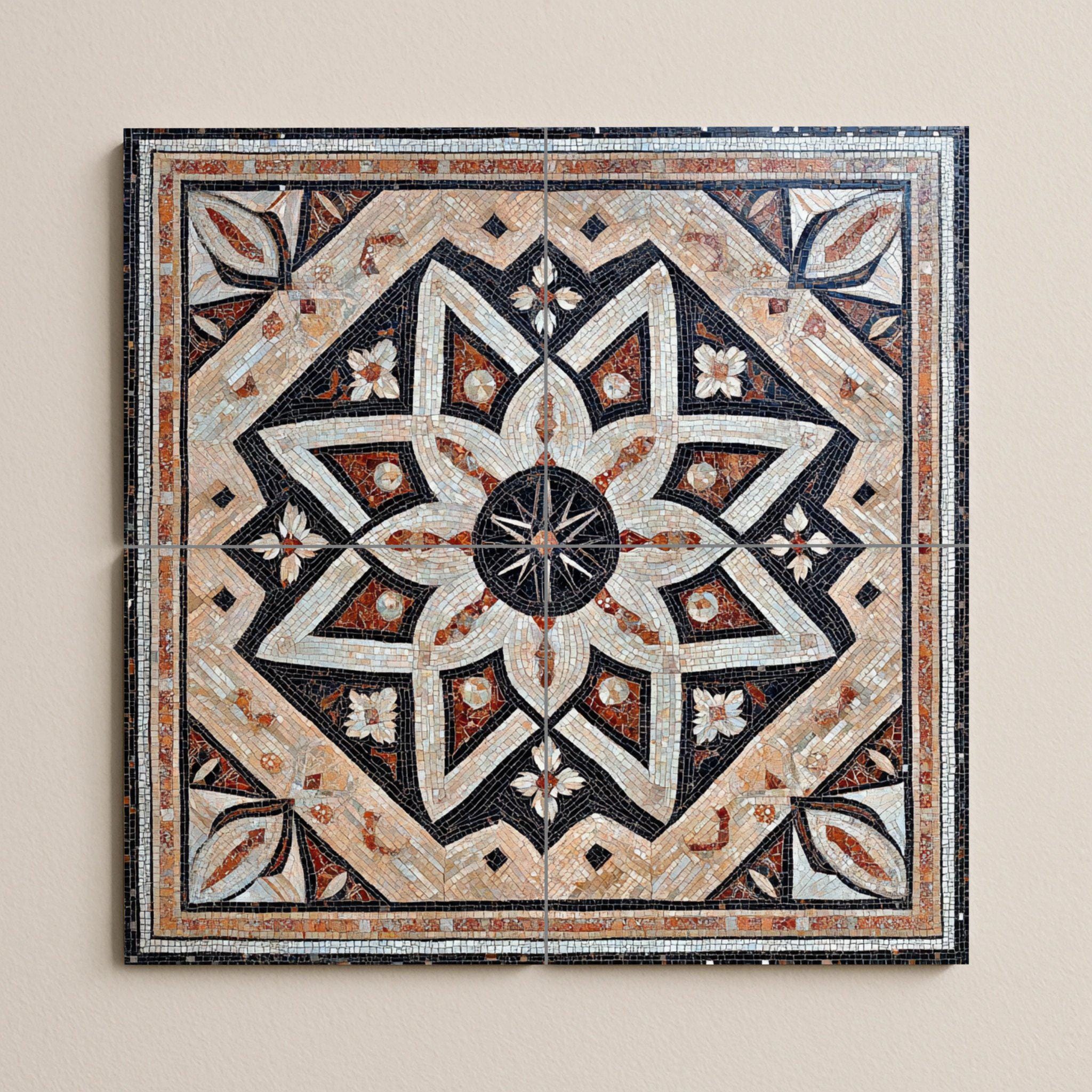 Syrian Mosaic Ceramic Mural – Damascus, Aleppo, Homs Artistry in