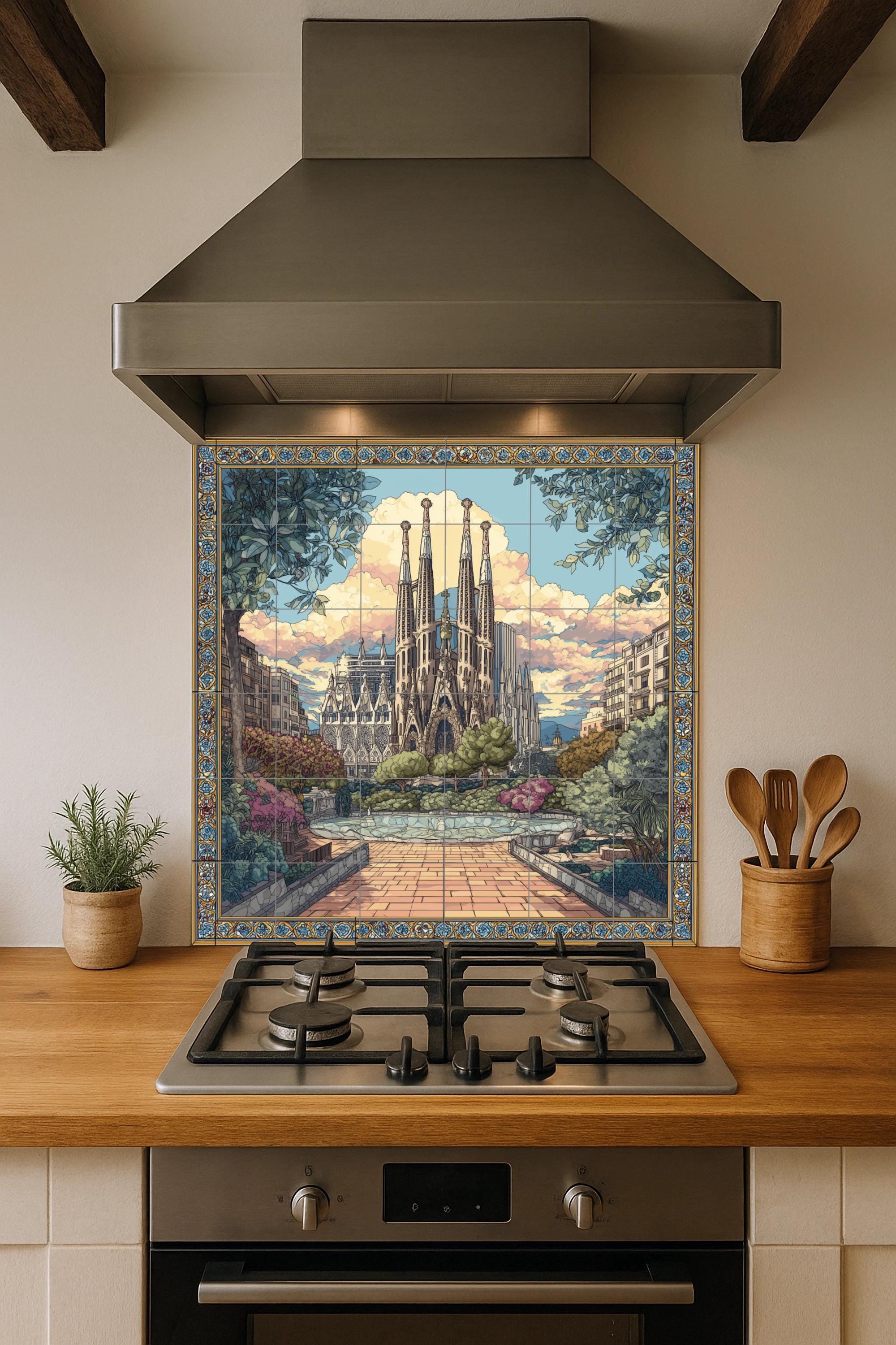 サグラダ・ファミリアのタイル壁画 | バルセロナの壁画 | 地中海風装飾