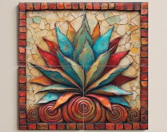 チロルの果樹園の壁画 • アルプスの収穫を描いたタイル壁画 • トレン