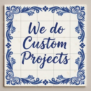 Personlig väggmålning med keramiska plattor – Anpassad textskylt, bakstänkskydd och dekorpanel för hem, butiker, studior och evenemang