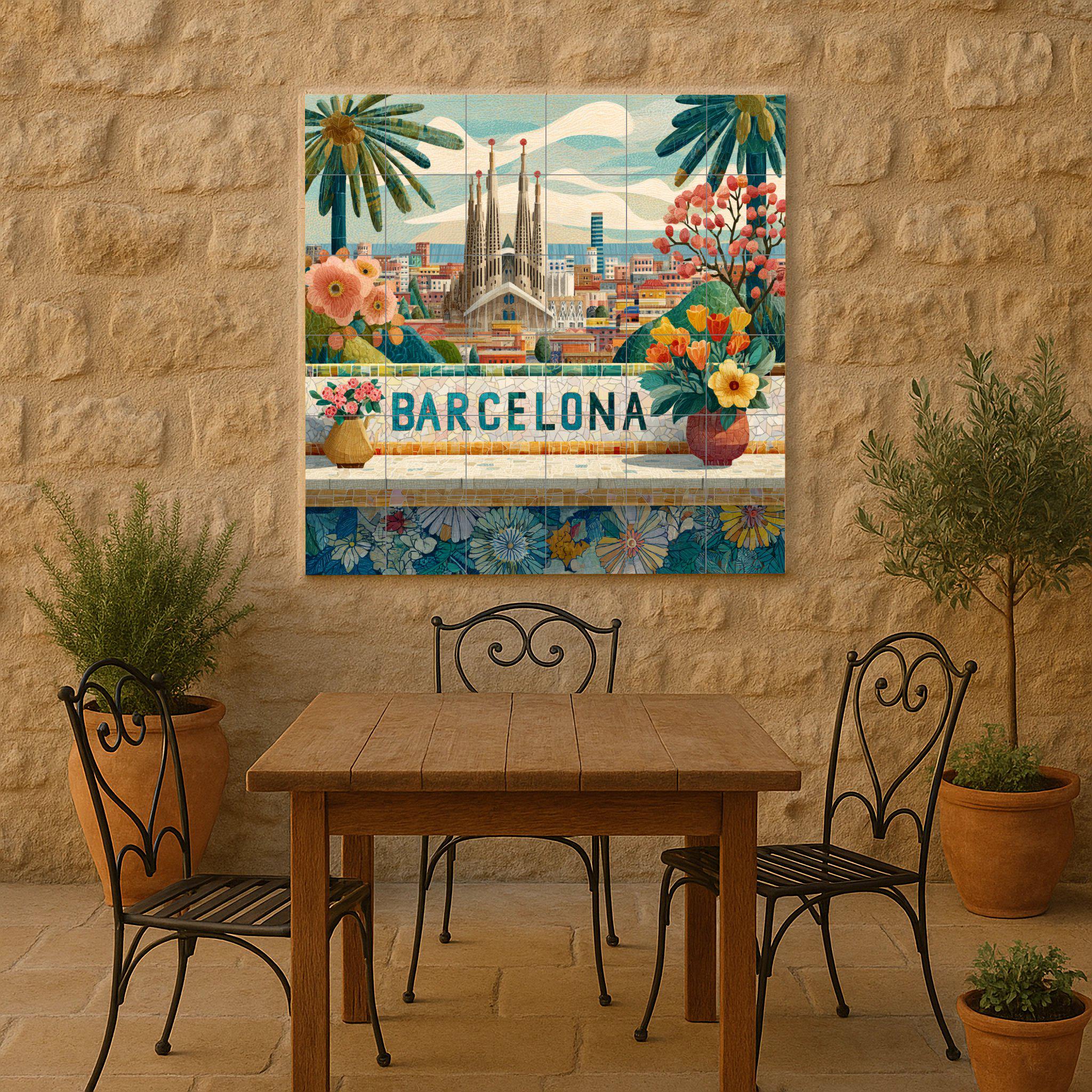 免税 店 価格 ☆希少☆スペイン バルセロナタイル Barcelona