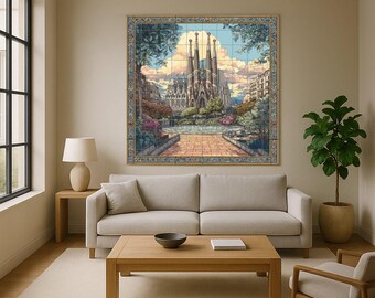 サグラダ・ファミリアのタイル壁画 | バルセロナの壁画 | 地中海風装飾