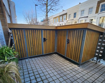 Bike & Wheelie Bin Box - Garden Storage L Shape