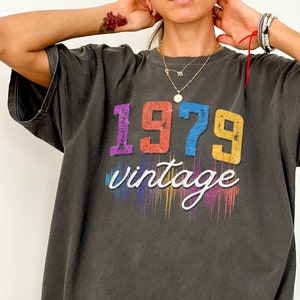 Vintage 1979, 45th Birthday Gift, 1979 Birthday, Graduation, Anniversary Gift, Reunion, Party Tee, Retro Style, Concert Tee, Comfort Colors®