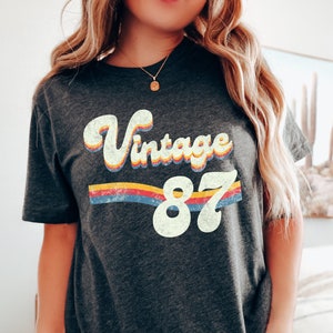 Vintage 87, 1987 Birthday, 1987 Grad, 1987 Anniversary, Birthday Gift, 80s Reunion, Retro, Party, 80s Shirt, Born 1987, Bday, 87 Birthday