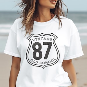 Vintage 87, 1987 Birthday, Old School, 1987 Grad, 1987 Anniversary, Birthday Gift, 80s Reunion, Party, 80s Shirt, Born 1987, Retro Tee, 87th