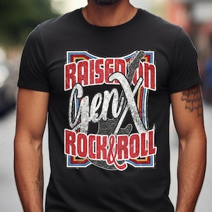 Raised on Rock & Roll, Gen X, Concert Tee, 80s Vibe, 80s Music, Rock Concert, Retro, Vintage, Birthday Gift, 80s Rock Cassettes, Cool Tee