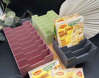 Storage box for Maggi Fix bags and Knorr Fix bags, pudding powder, etc.