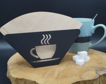 Kaffeefilterhalter, Halter Kaffeefilter Gr.4, 1x4, Aufbewahrungsbox Kaffeefilter, Küchenorganizer, 3D Druck