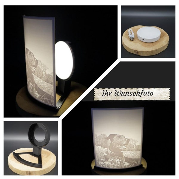 Lithophane Lampe inkl. hochwertiger Beleuchtung, Lithographie, Bild, Geschenk, 3D Druck, Hochzeit