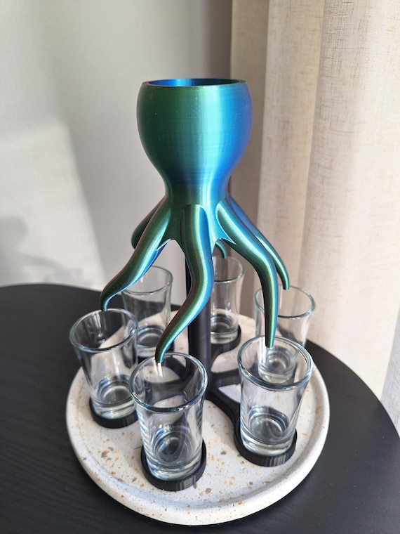 Schnapskrake, Schnapsspender, Trinkspiel, Party Krake Verteiler, Schnapsverteiler, Kurzen, Shottower, Shot Verteiler, Getränke Ausgießer