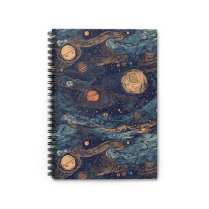 Abstract Galaxy, Spiral Notebook - Ruled Line, School Supply