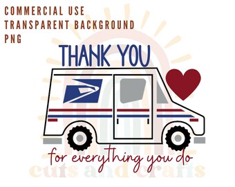 Thank You Delivery Sticker PNG | USPS Thank You Mail Box Sticker PNG | Thank You Sticker for Postal Worker | Essential Workers Delivery