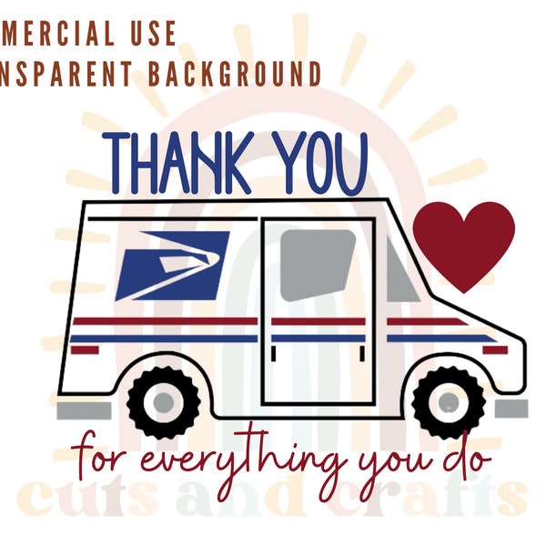 Thank You Delivery Sticker PNG | USPS Thank You Mail Box Sticker PNG | Thank You Sticker for Postal Worker | Essential Workers Delivery