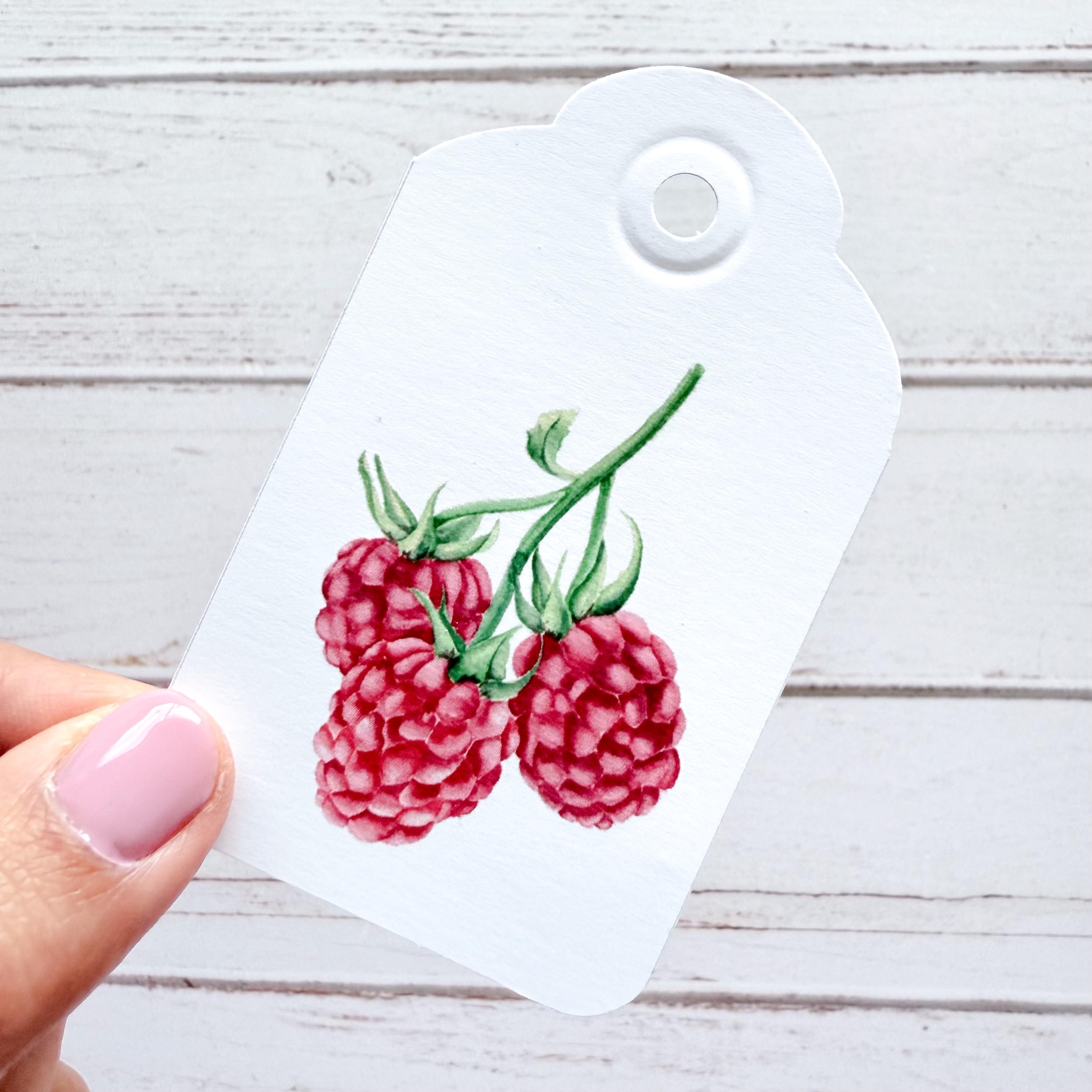 Charming Raspberry Charming Raspberry Gift Tags: Minimalist Watercolor Jam Labels for ...