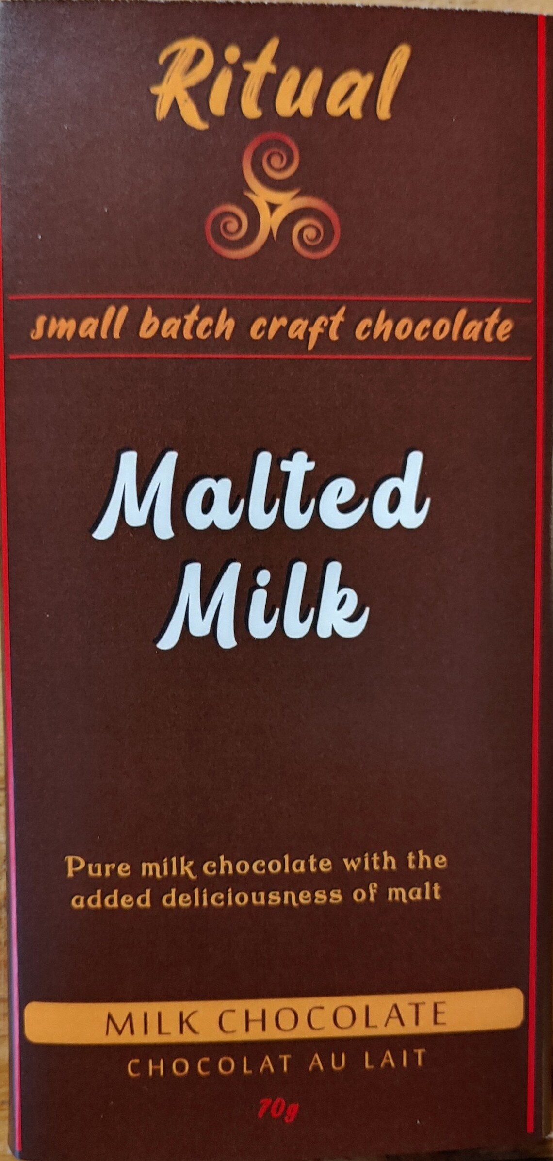 Malted Milk Chocolate Bar Rich Quality Handcrafted Milk Etsy