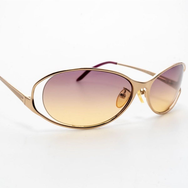 Vintage Fendi Mod. SL7415 zonnebril gouden montuur