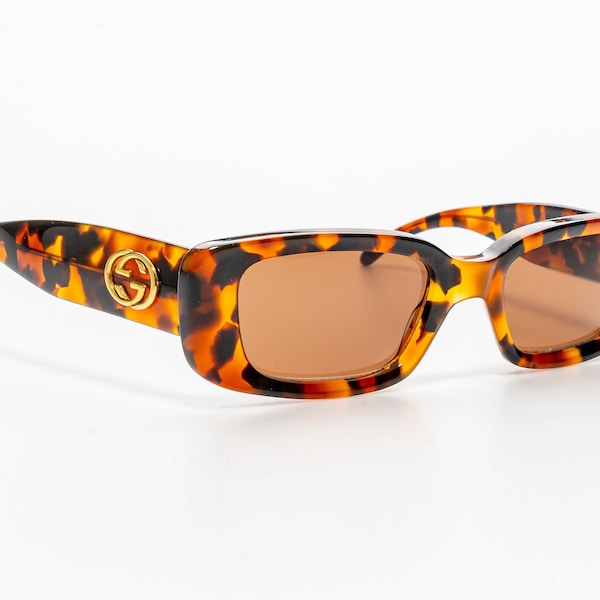 Authentique lunettes de soleil vintage Gucci GG2409 écaille