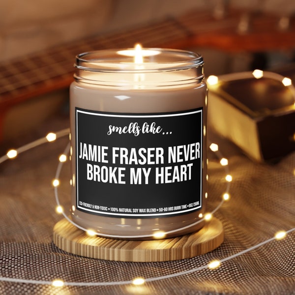 Anti Valentines Day Candle Gift for Friends, Smells Like Jamie Fraser Never Broke My Heart, Funny Gifted Candle Gifts-For-Women