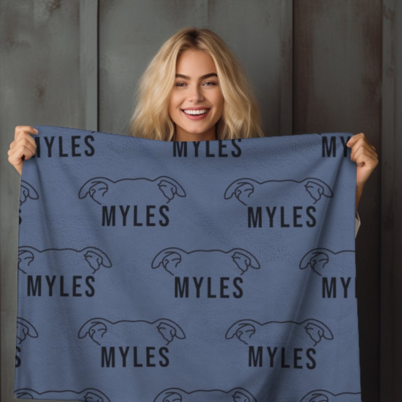 Personalized Name Blankets for Dogs, Custom Dog Breed Comfort Scent Soft Throw Security Blanket