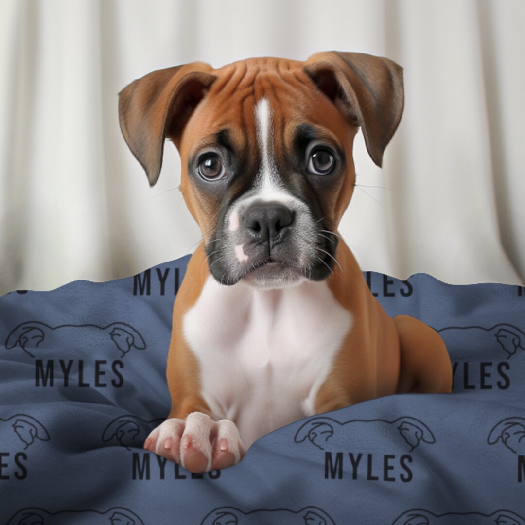 Personalized Name Blankets for Dogs, Custom Dog Breed Comfort Scent Soft Throw Security Blanket