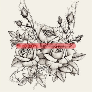 Rose Flower Tattoo Design