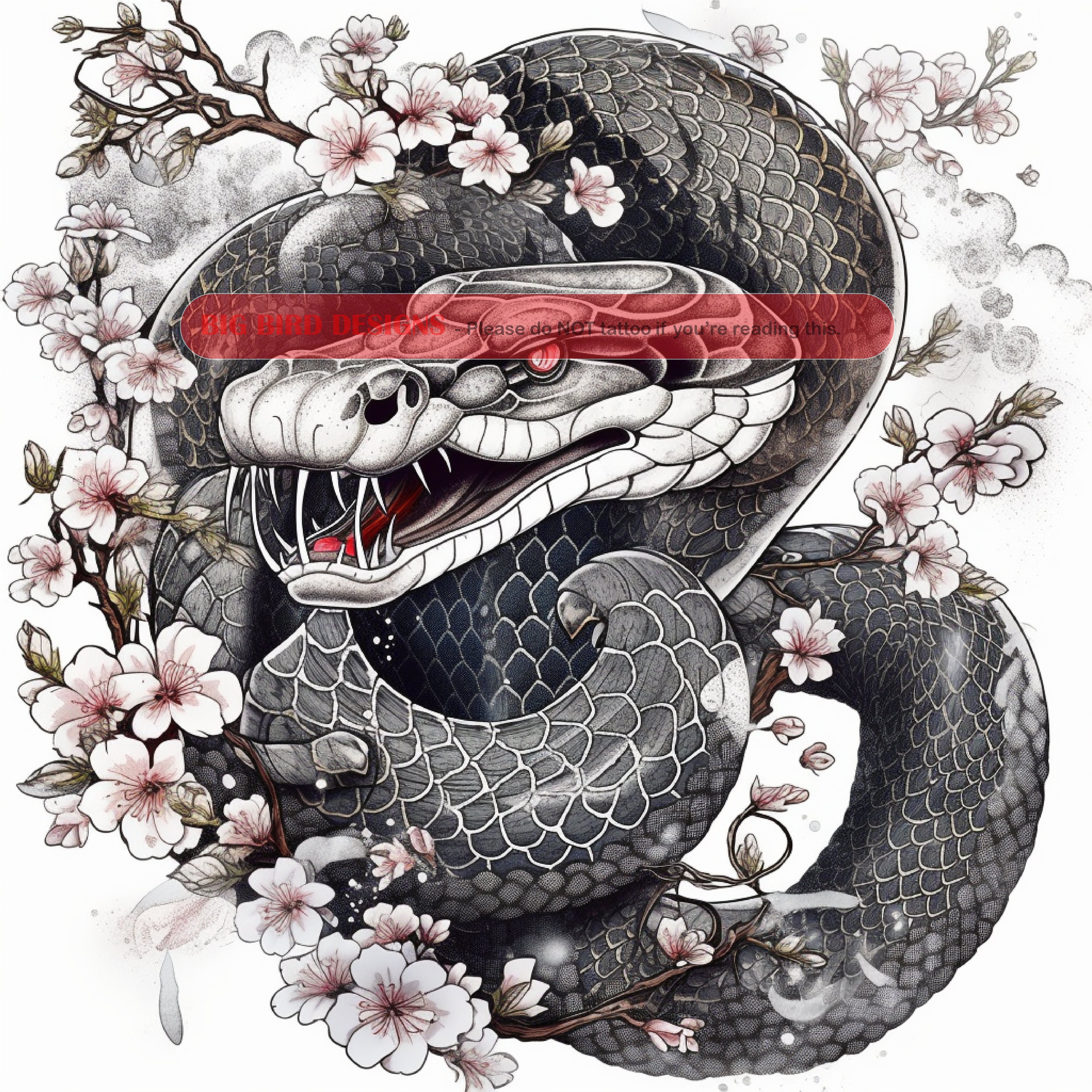 Snake Tattoo Design - Etsy