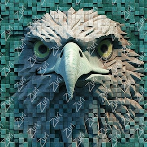 Get ready to soar with our 3D Effect Pixel Eagle Tumbler Straight Tumbler Wrap, 3D Art Tumbler Seamless Wrap, Digital Download PNG