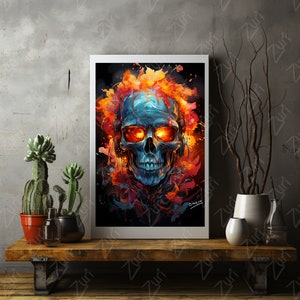 El Fogo IV Watercolour Drawing for Boho Living Room décor  home Gift Digital download Painting