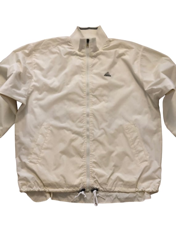 Adidas vintage long sleeve jacket for men white a… - image 3