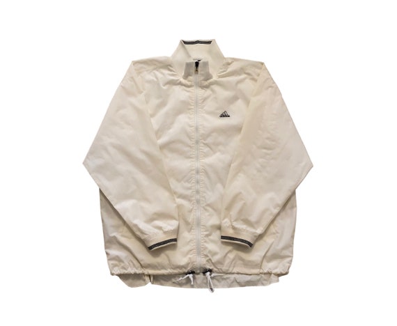 Adidas vintage long sleeve jacket for men white a… - image 2