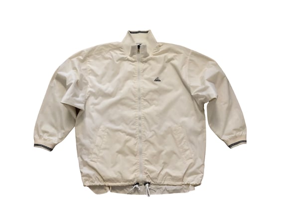 Adidas vintage long sleeve jacket for men white a… - image 1