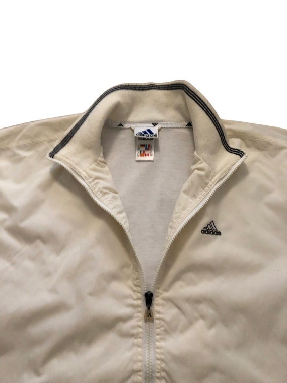 Adidas vintage long sleeve jacket for men white a… - image 4