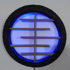 NEW.. Wheel shaped shelf for cars and motorcycles with LED light