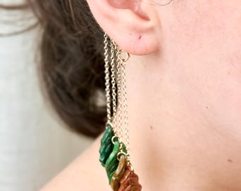 Leaves Wind Chime Ear Wrap/Cuff, Ren Fair Jewelry, Elvish Cosplay