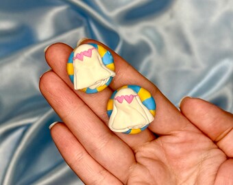 3D Spinning Floatie Ghost Earrings, Summerween Fun Jewelry