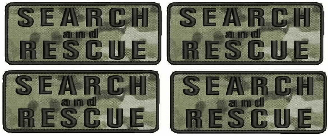 4 Search and Rescue Embroidery Patches 2x5 Hook on Back Multicam - Etsy
