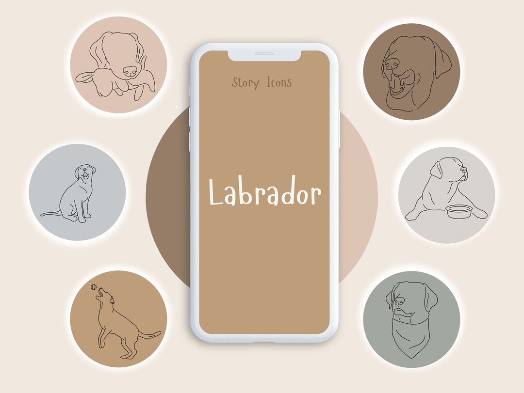 Labrador Instagram Highlight Covers, Dog Instagram Story Highlight Icons, Instagram Icons, Dog