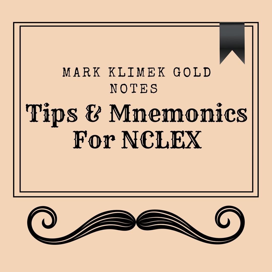 Mark Klimek Gold Notes Tips & Mnemonics for NCLEX Etsy