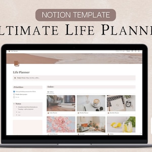 Notion Template, Notion Dashboard, Content Planner, Weight Loss Tracker, Notion Planner, Notion Life Planner, Notion Aesthetic
