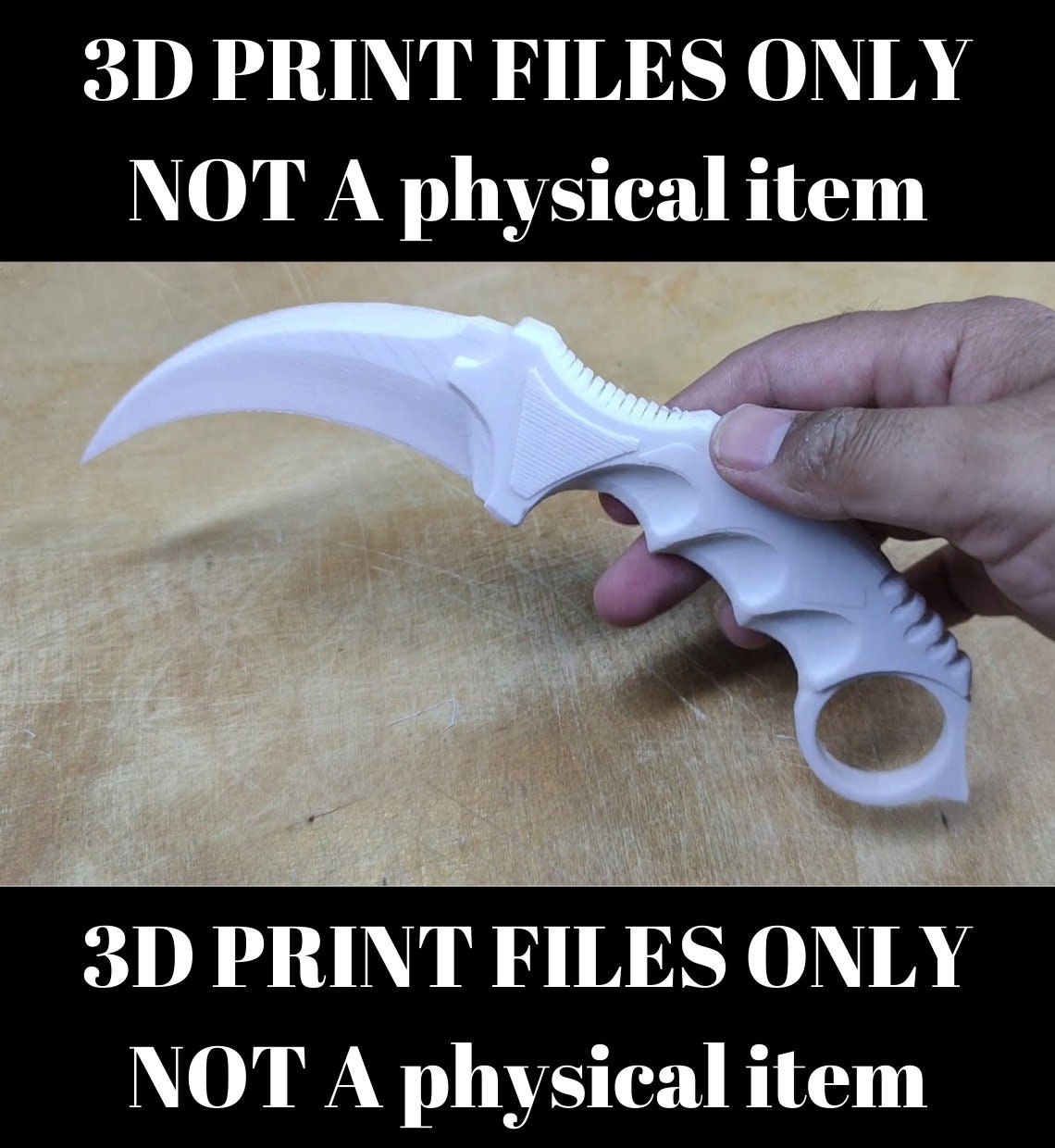 STL file Knife Karambit CSGO/ Couteau Karambit CSGO 🔪・3D printer