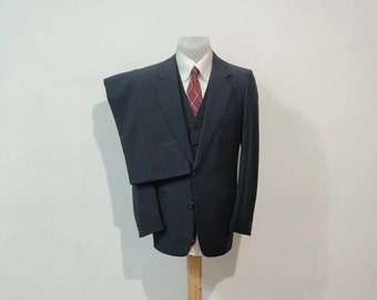 3 piece navy suit