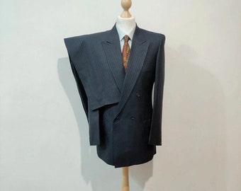 Double breasted pinstripe suit