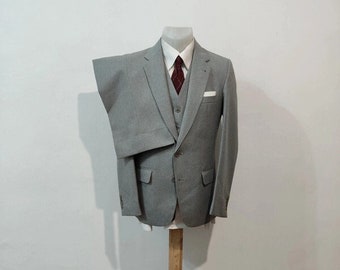 3 piece grey suit