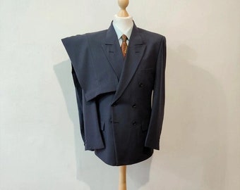 Double breasted navy suit