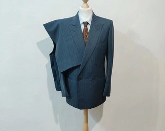 Double breasted pinstripe suit