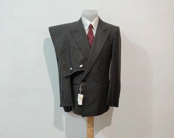 Brown pinstripe suit