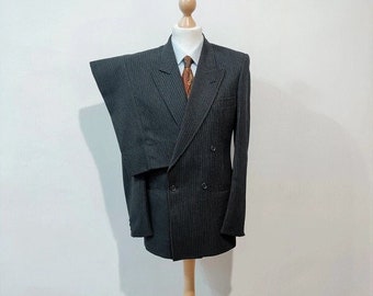 Double breasted pinstripe suit