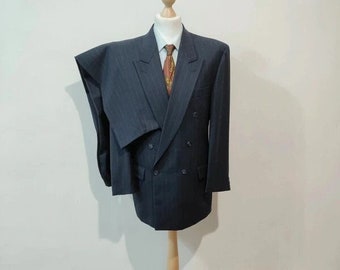 Double breasted pinstripe suit