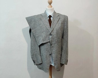 Grey linen suit